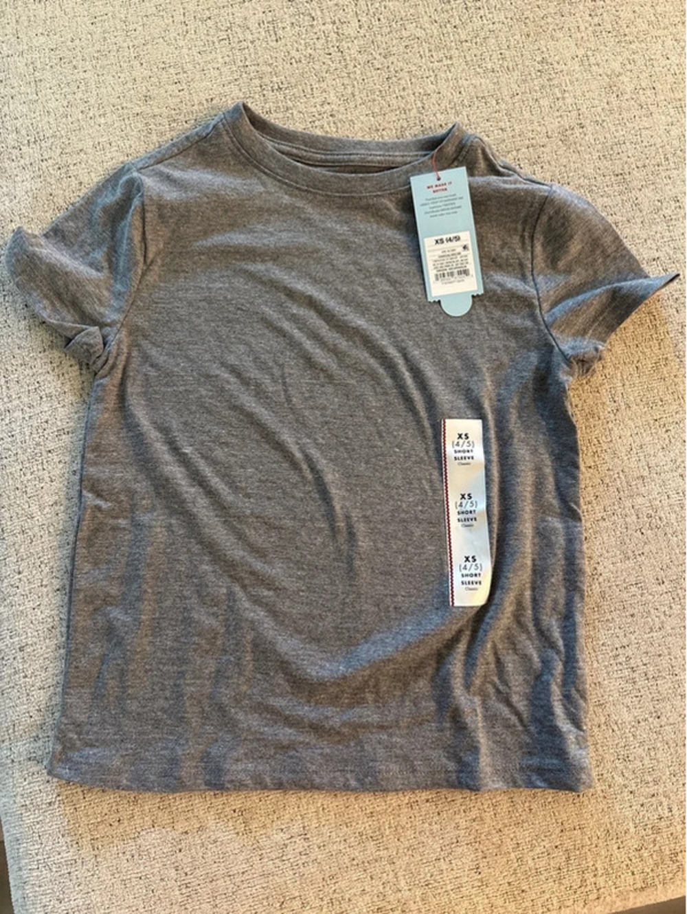 Cat & Jack Boys Gray Short Sleeve Shirt Size XS(4-5) BNWT